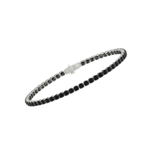 Single Line Ultra Light Tennis Bracelet In Black Diamond (2.70mm)