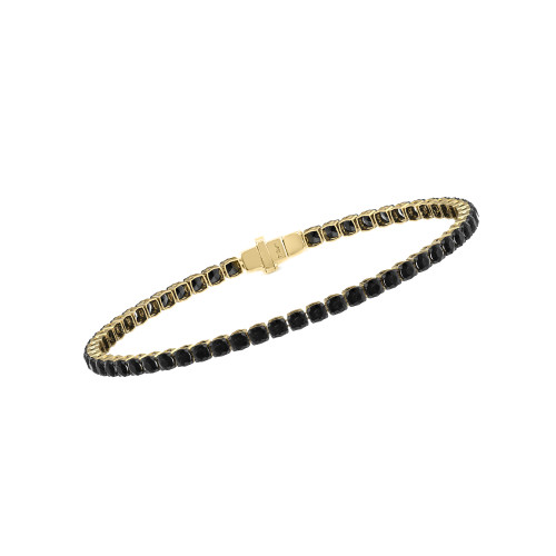 Single Line Ultra Light Tennis Bracelet In Black Diamond (2.70mm)