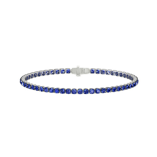 Single Line Ultra Light Tennis Bracelet In Blue Sapphire (2.70mm)