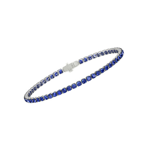 Single Line Ultra Light Tennis Bracelet In Blue Sapphire (2.70mm)