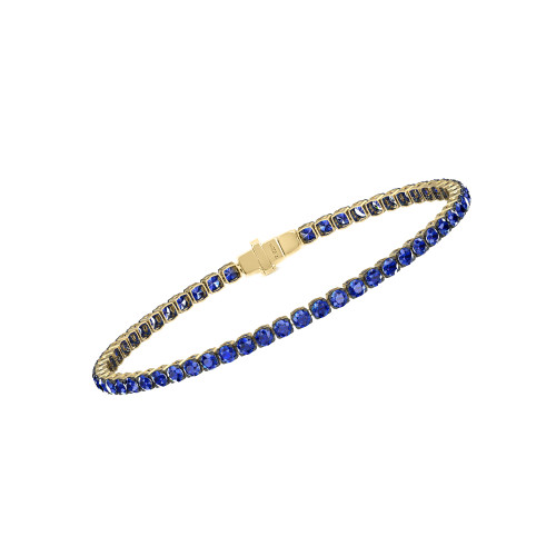 Single Line Ultra Light Tennis Bracelet In Blue Sapphire (2.70mm)