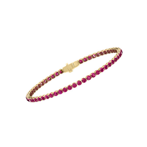 Single Line Ultra Light Tennis Bracelet In Ruby (2.70mm)