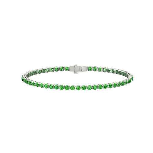 Single Line Ultra Light Tennis Bracelet In Tsavorite (2.70mm)