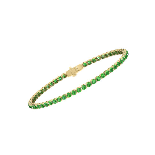 Single Line Ultra Light Tennis Bracelet In Tsavorite (2.70mm)