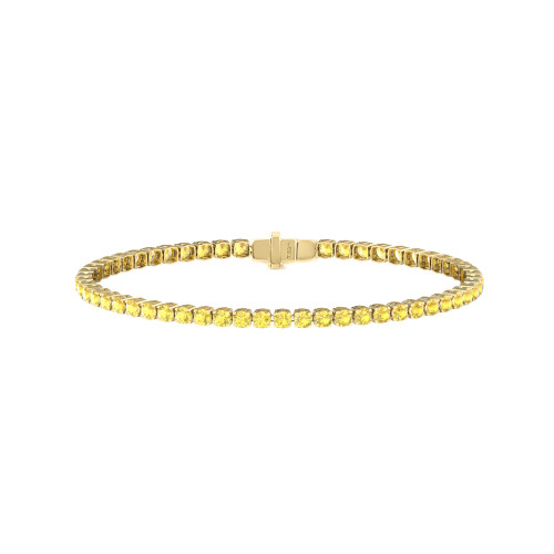 Single Line Ultra Light Tennis Bracelet In Yellow Sapphire (2.70mm)