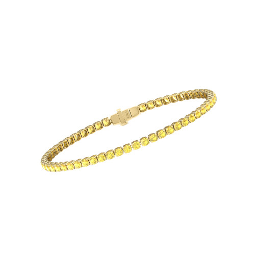 Single Line Ultra Light Tennis Bracelet In Yellow Sapphire (2.70mm)