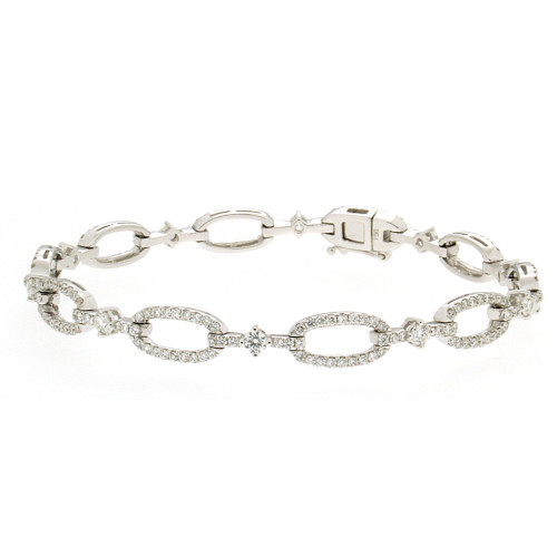 Diamond Oval Dot Dash Bracelet