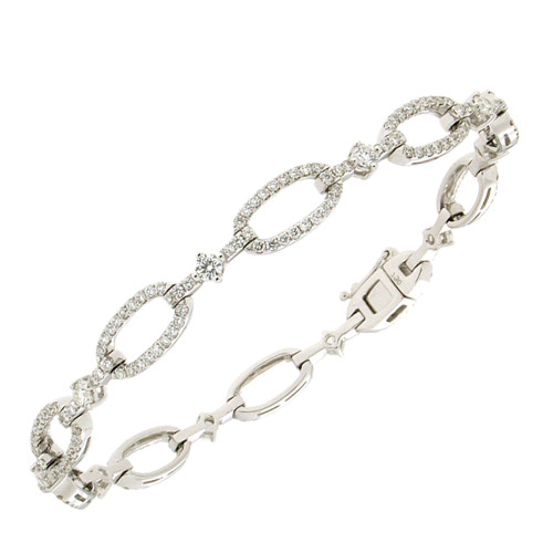 Diamond Oval Dot Dash Bracelet