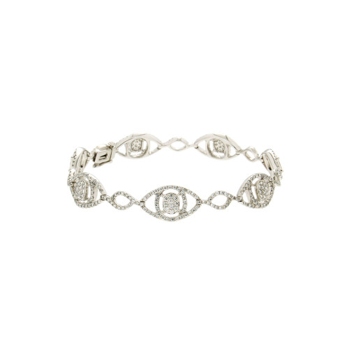 Geometric Link Diamond Bracelet