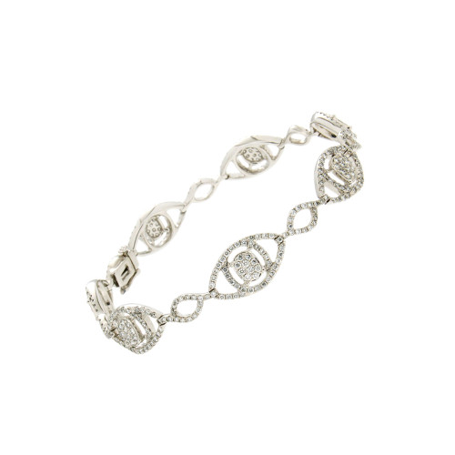 Geometric Link Diamond Bracelet