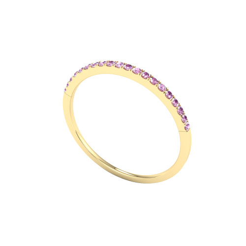 Petite Pink Sapphire Wedding Band