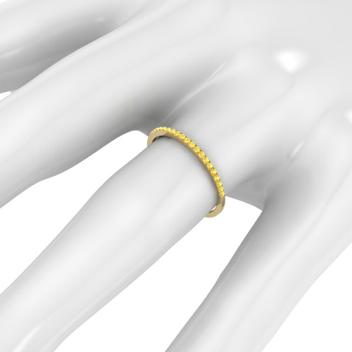 Petite Yellow Sapphire Anniversary Band