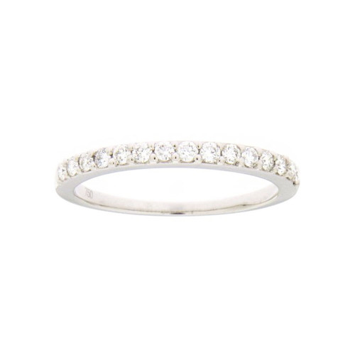 Pave Set Diamond White Gold Wedding Band