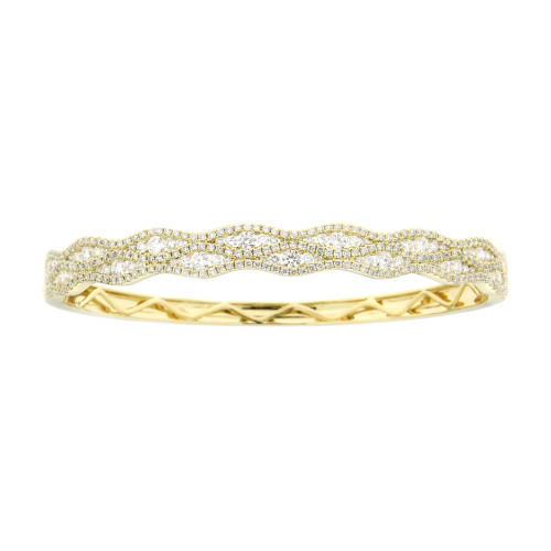 Curved Lines Diamond Bangle