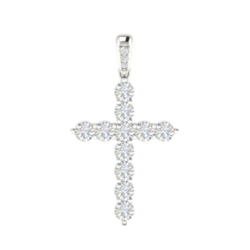 Large Diamond Cross Pendant