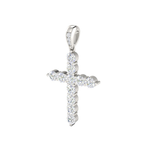 Large Diamond Cross Pendant