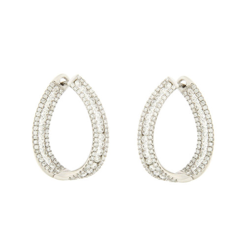 Diamond Double Line Earrings