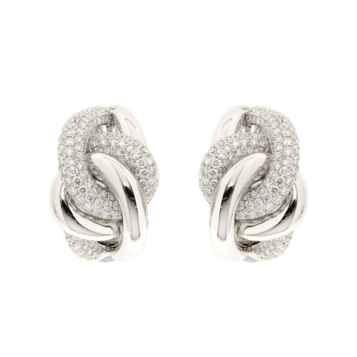 Double Knot Diamond Earrings