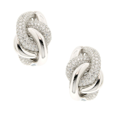 Double Knot Diamond Earrings