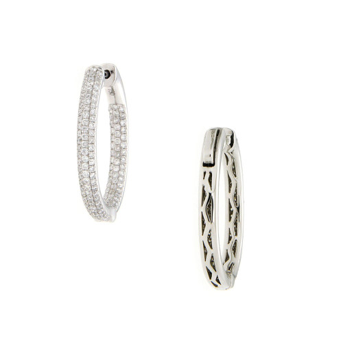 Classic Diamond Hoop Earrings