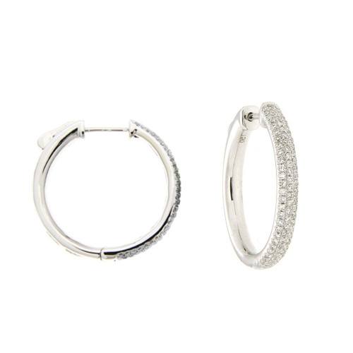 Classic Diamond Hoop Earrings