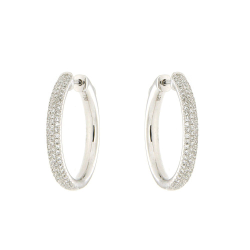 Classic Diamond Hoop Earrings