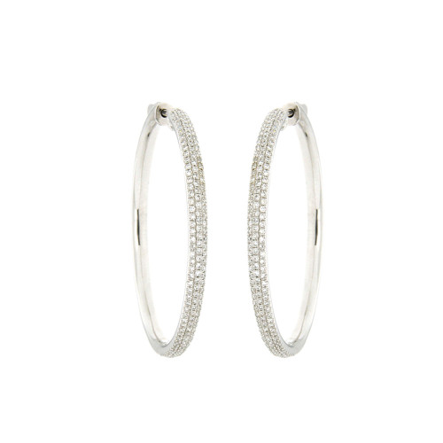 Diamond Hoop Earrings