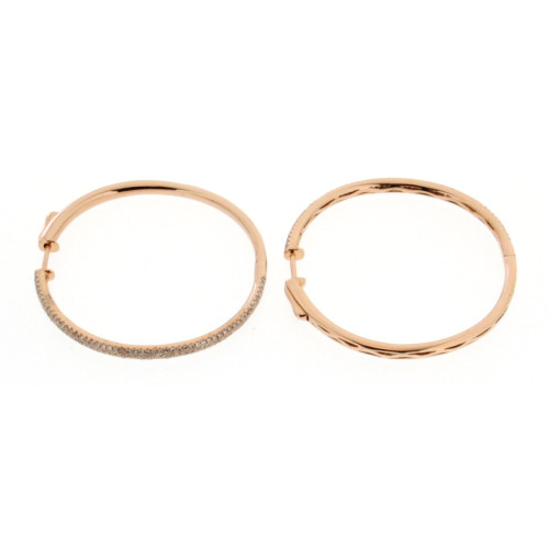 Gold and Diamond Hoop Earrings