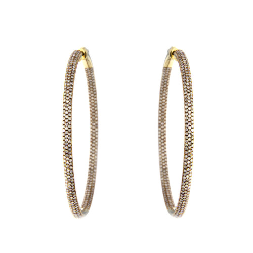 Classic Diamond Hoop Earrings