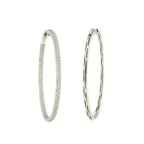 Classic Diamond Hoop Earrings