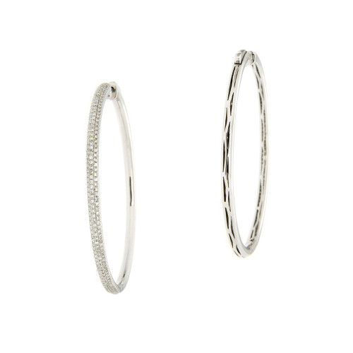 Diamond and Gold Hoop Earrings