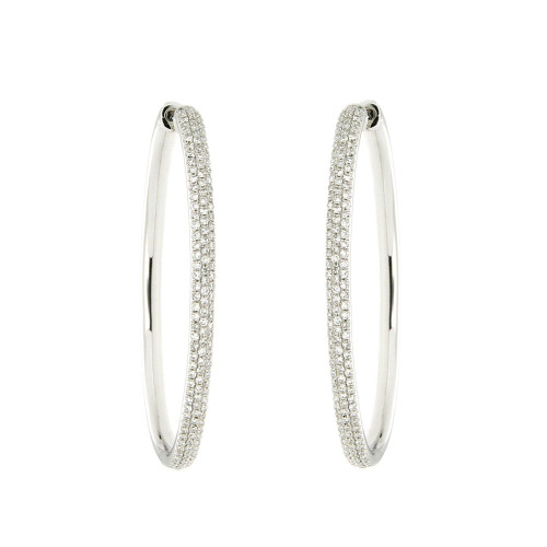 Classic Diamond Hoop Earrings