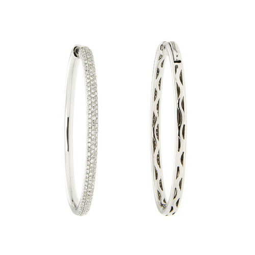 Classic Diamond Hoop Earrings