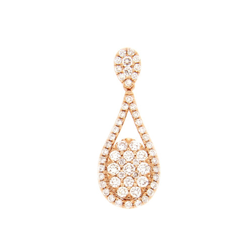 Oval Diamond Drop Pendant