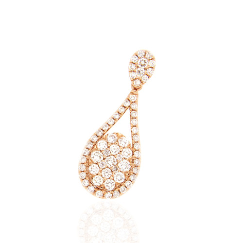 Oval Diamond Drop Pendant