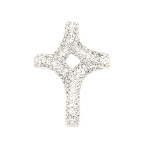 Renaissance Diamond Cross Pendant