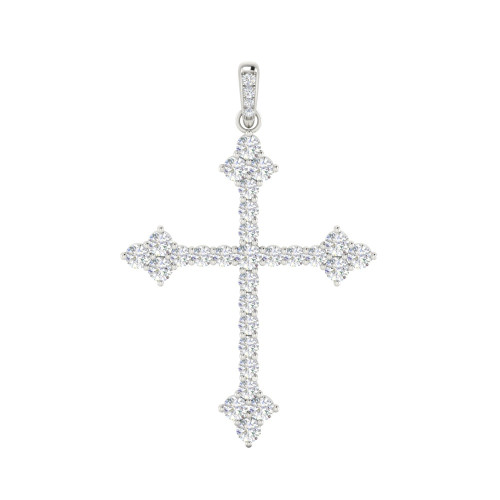 Unique Diamond and Gold Cross Pendant