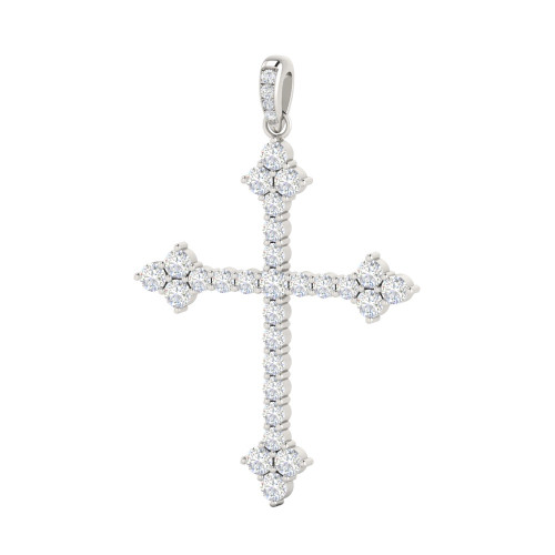 Unique Diamond and Gold Cross Pendant