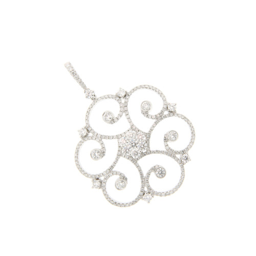 Floral Curve Diamond Pendant