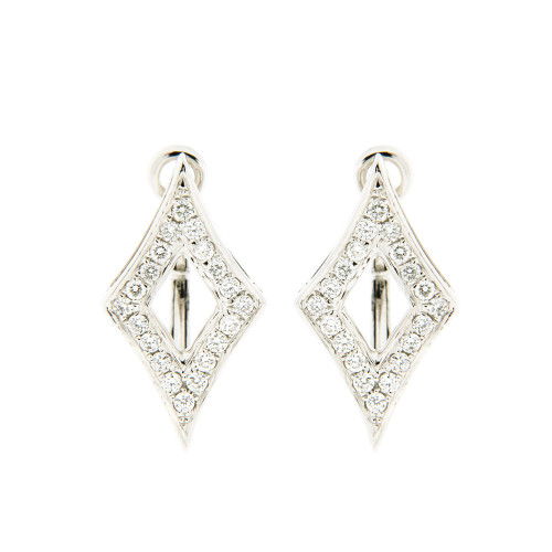 Diamond Shaped Diamond Stud Earrings