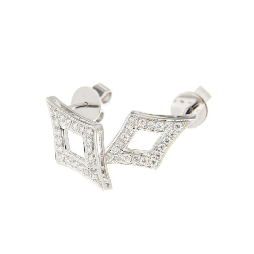 Diamond Shaped Diamond Stud Earrings