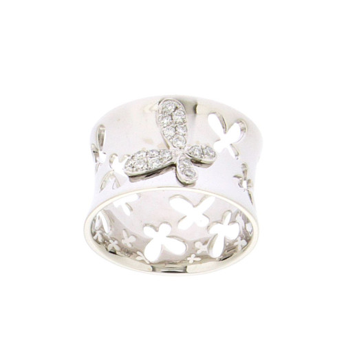 Diamond Butterfly Ring