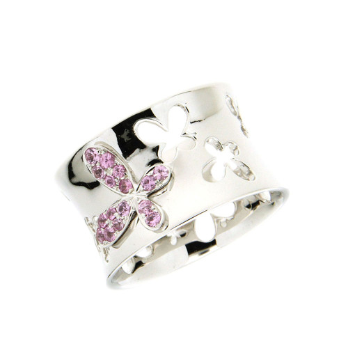 Pink Sapphire Butterfly Ring