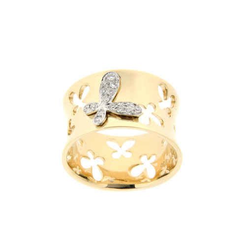 Diamond Butterfly Ring