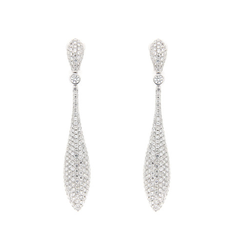 Bowling Pin Diamond Earrings