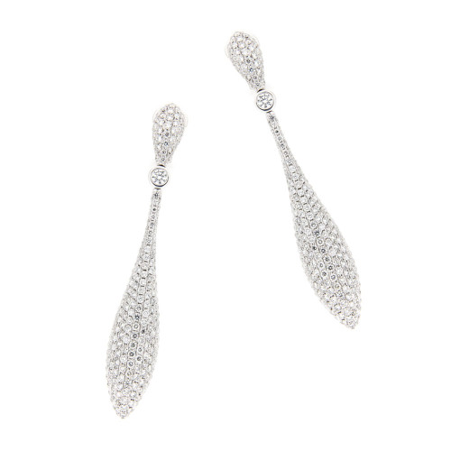 Bowling Pin Diamond Earrings