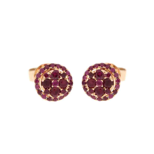 Ruby Stud Earrings with Enhancer