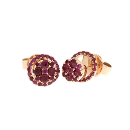 Ruby Stud Earrings with Enhancer