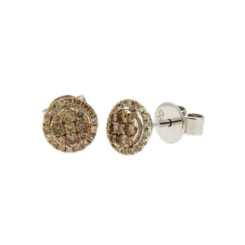 Brown Diamond Studs with Enhancer