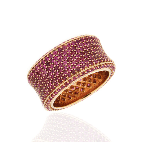 Radiant Ruby And Gold Ring